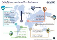 Fall & Winter 2020/2021 Fleet Deployment