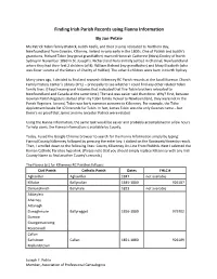 Finding Irish Parish Records Using Fianna Information by Joe Petrie