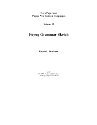 Fuyug Grammar Sketch