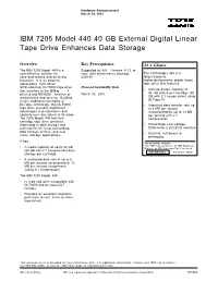 IBM 7205 Model 440 40 GB External Digital Linear Tape Drive Enhances Data Storage