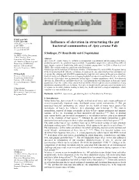 Influence of Elevation in Structuring the Gut Bacterial Communities of Apis Cerana