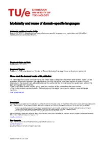 Modularity and Reuse of Domain-Specific Languages
