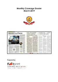 Monthly Coverage Dossier March 2019