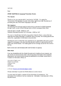 Promotion of the Welsh Language , File Type