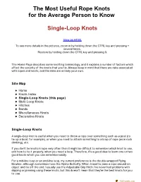 Single-Loop Knots