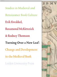 Studies in Medieval and Renaissance Book Culture Erik Kwakkel