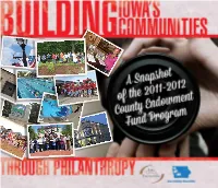 2011-2012 Program Year; by Using the Color-Coded Key, You Will See the Affiliation Connections for the County Community Foundations Involved Foundations in Iowa