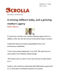 A Missing Stillborn Baby, and a Grieving Mother's Agony