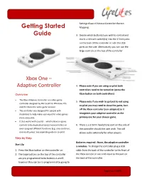 Getting Started Guide -Xbox Adaptive Contoller