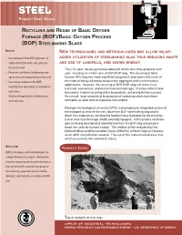 ITP Steel: Recycling and Reuse of Basic Oxygen Furnace (BOF)