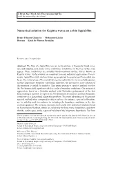Numerical Solution for Kapitza Waves on a Thin Liquid Film