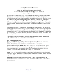 Page 1 of 34 Forestry Measurement Techniques Measuring, Quantifying