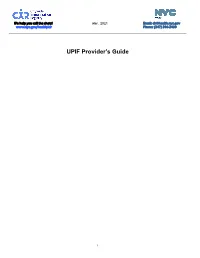 Universal Provider Interface Format (UPIF)