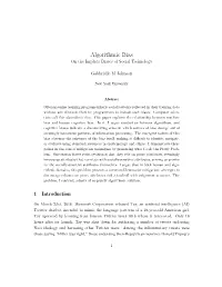 Algorithmic Bias on the Implicit Biases of Social Technology