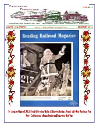 The Lancaster Chapter, N.R.H.S. Board of Directors Wishes All