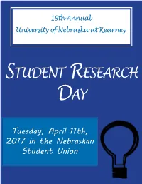 2017 Student Research Day Program