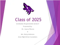 Class of 2025 Parent Presentation