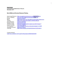 David James Comprehensive Media Search Results November 2017