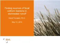 Finding Sources of Fecal Coliform Bacteria in Stormwater Runoff