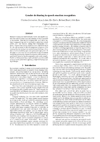 Gender De-Biasing in Speech Emotion Recognition