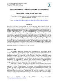 Pyramid Population Prediction Using Age Structure Model