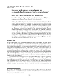 Sensors and Sensor Arrays Based on Conjugated Polymers and Carbon Nanotubes*