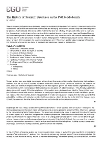 The History of Tourism: Structures on the Path to Modernity by Ueli Gyr