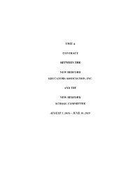 Unit a Contract Between the New Bedford Educators