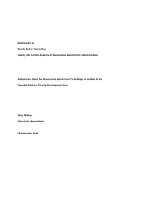Certain Aspects of Queensland Government Administration Submission
