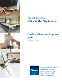 Conflict of Interest Program Audit December 6, 2019