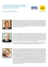 Mentors for WIP Lab (Fiction) in Previous Years