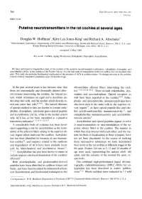 Putative Neurotransmitters in the Rat Cochlea at Several Ages