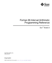 Sun Studio 9: Fortran 95 Interval Arithmetic