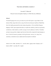 1 Noun Classes and Classifiers, Semantics of Alexandra Y