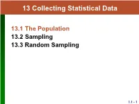 13 Collecting Statistical Data