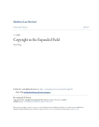 Copyright in the Expanded Field Xiyin Tang