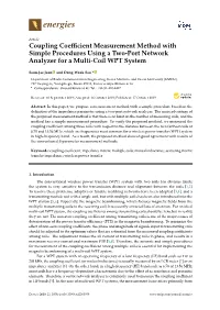 Coupling Coefficient Measurement Method with Simple Procedures