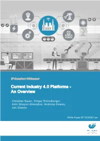 Current Industry 4.0 Platforms – an Overview