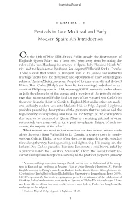 Festivals in Late Medieval and Early Modern Spain: an Introduction