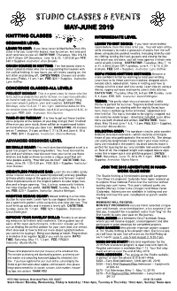 Studio Classes & Events