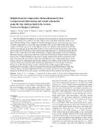Insights from Lowtemperature Thermochronometry Into