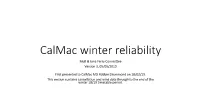 Calmac Winter Reliability Mull & Iona Ferry Committee Version 3, 05/05/2019