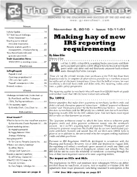 Making Hay of New IRS Reporting Requirements