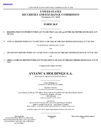AVIANCA HOLDINGS S.A. (Exact Name of Registrant As Specified in Its Charter)
