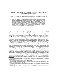 Absolute Continuity of Gaussian Measures Under Certain Gauge Transformations