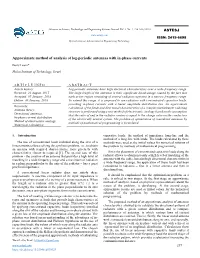 Approximate Method of Analysis of Log-Periodic Antennas with In-Phase Currents