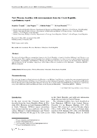 New Pliocene Localities with Micromammals from the Czech Republic: a Preliminary Report