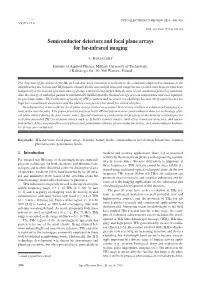Semiconductor Detectors and Focal Plane Arrays for Far-Infrared Imaging