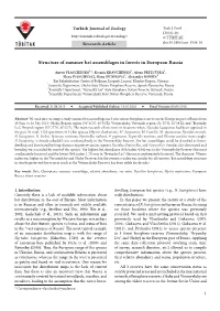 Structure of Summer Bat Assemblages in Forests in European Russia