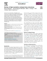 Survey of High-Resolution Archaeal Virus Structures